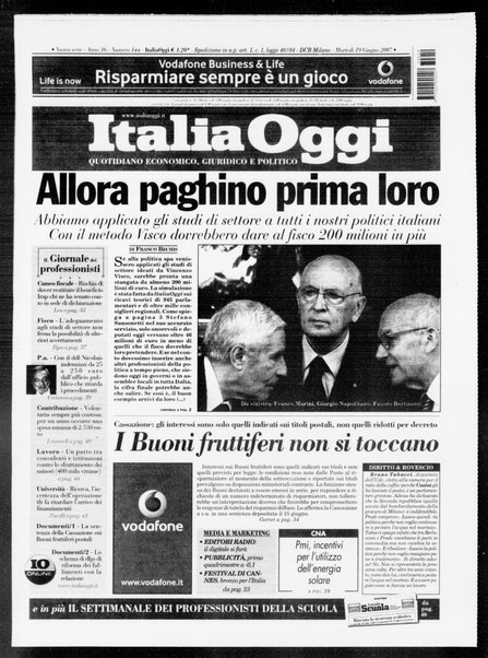 Italia oggi : quotidiano di economia finanza e politica